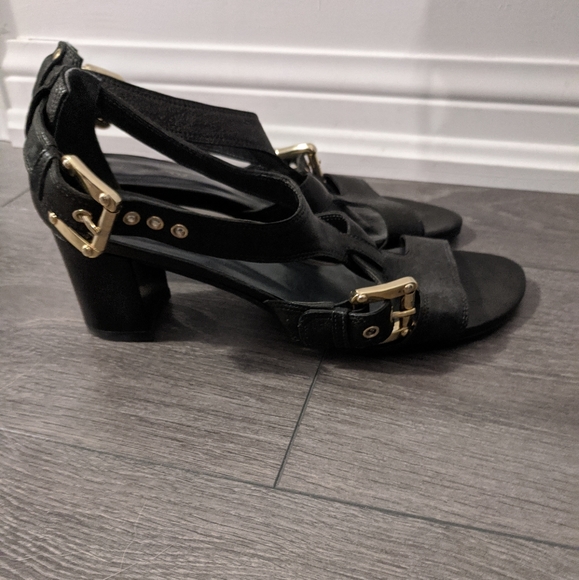 Black leather sandals - Picture 2 of 2